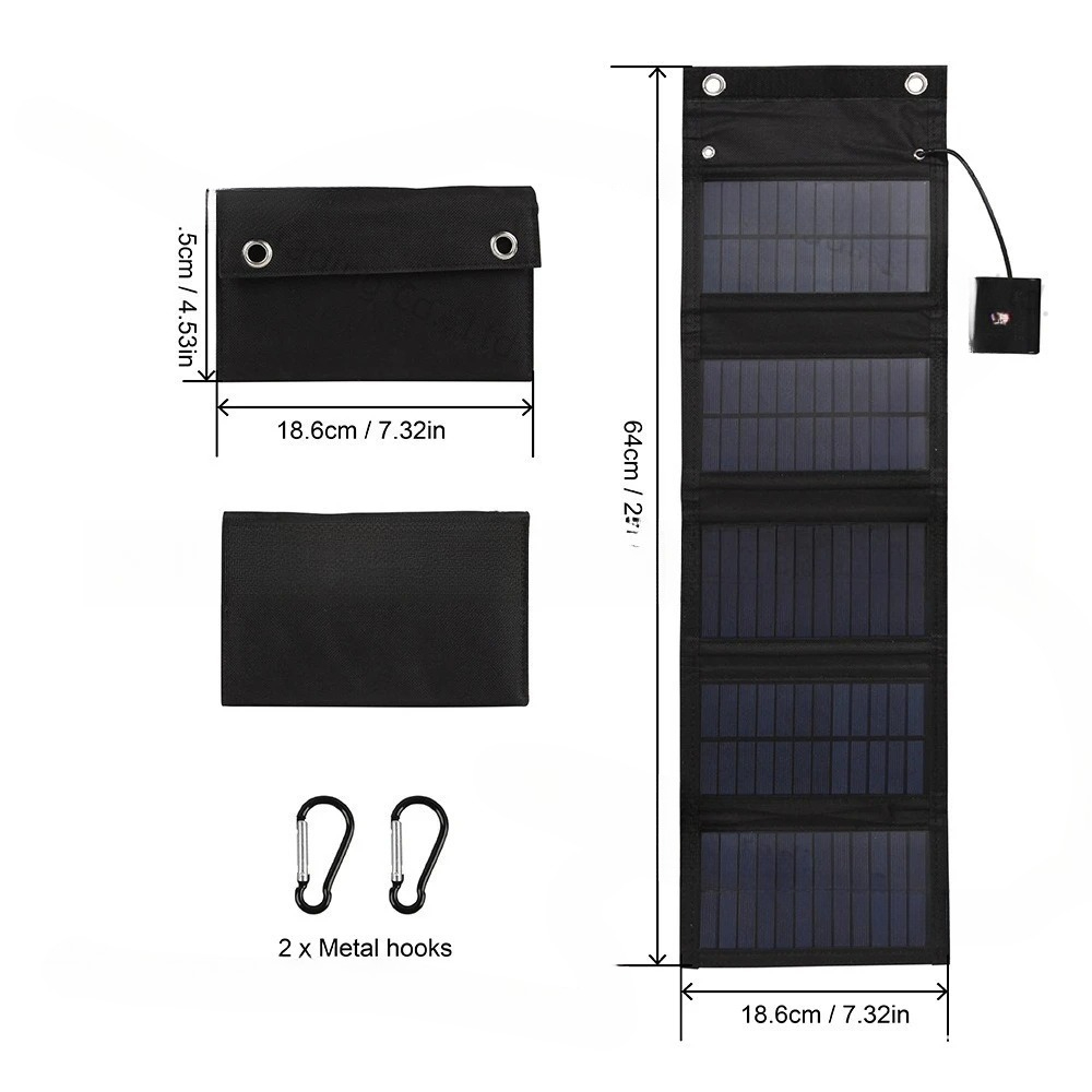 Solar Emergency Charger - 25W 5v solar folding bag waterproof