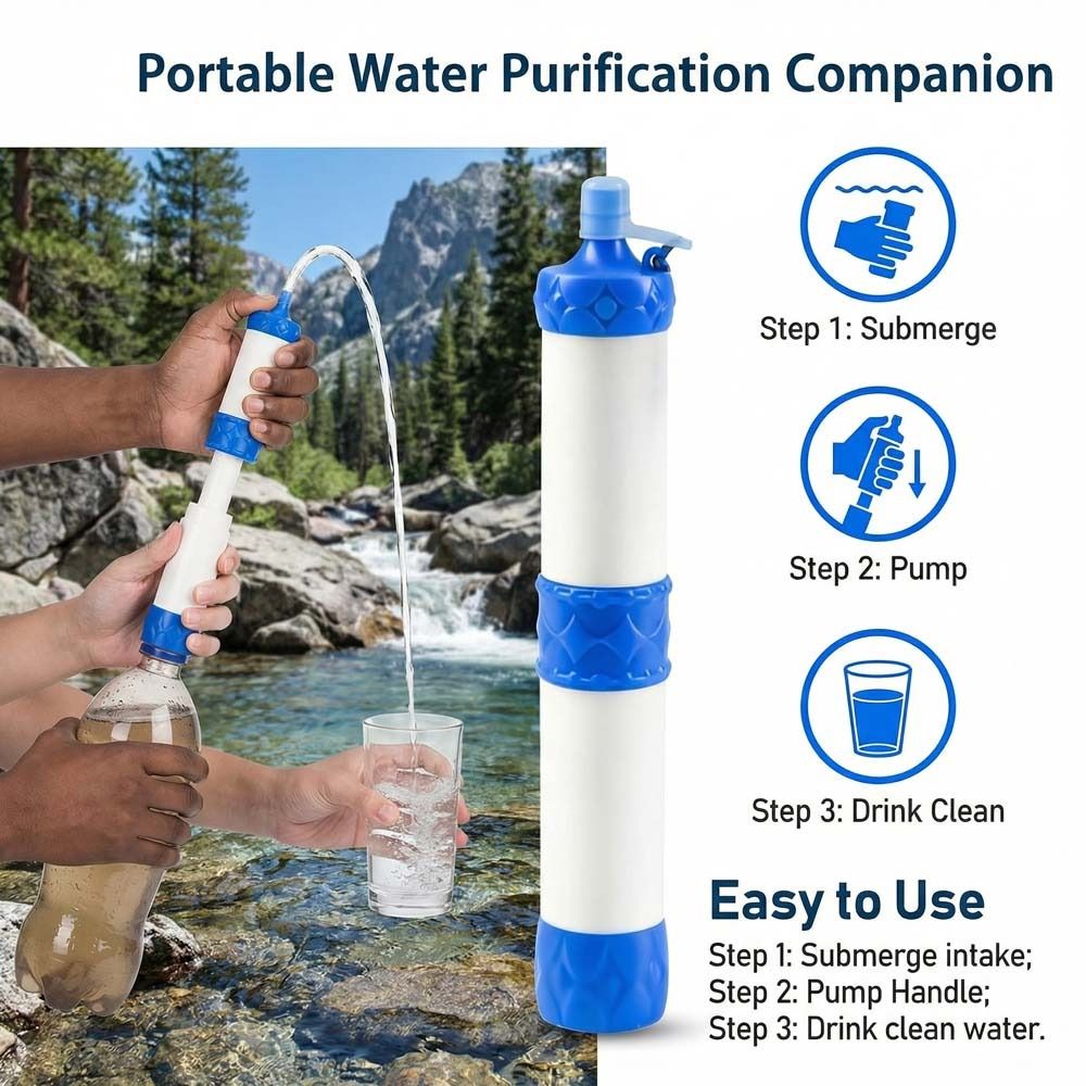 Mini Mini Water Filter Straw P - огляд і ціна Water Purification Straw