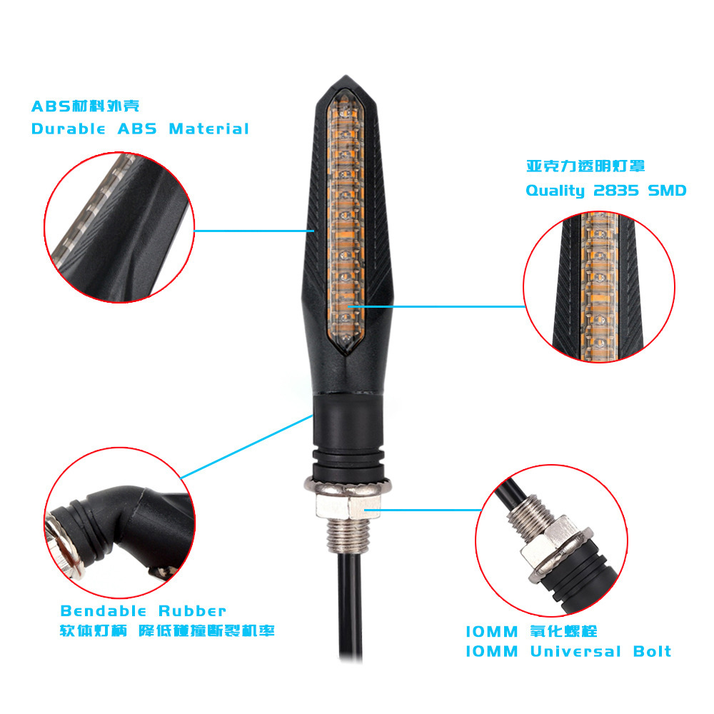 4PCS 12V Motorcycle LED Turn S - огляд і ціна Sos Light Strobe